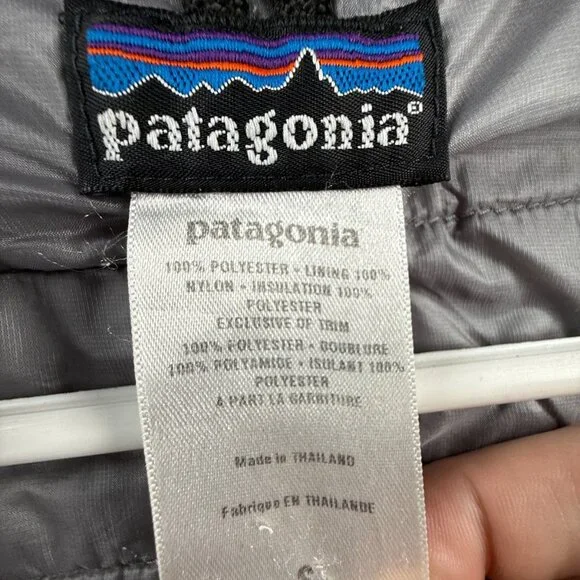 Patagonia Micro Puff Vest Men Small Black Full Zip Primaloft Puffer 83995 Adult
